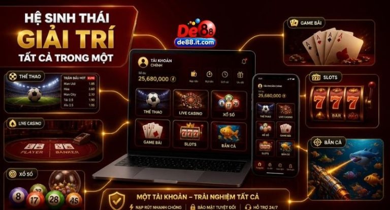 Hệ sinh thái giải trí DE88 cực HOT