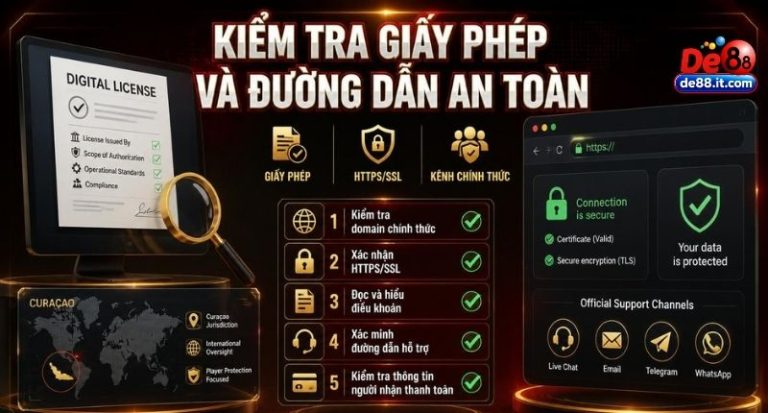 Giấy phép DE88 đảm bảo anh em giải trí an toàn