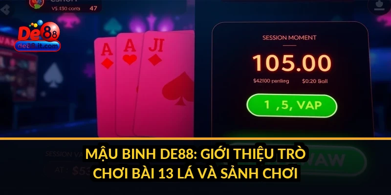 Mậu Binh DE88: Giới Thiệu Trò Chơi Bài 13 Lá và Sảnh Chơi