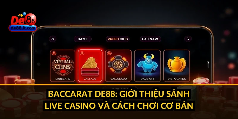 Baccarat DE88: Giới Thiệu Sảnh Live Casino Và Cách Chơi Cơ Bản