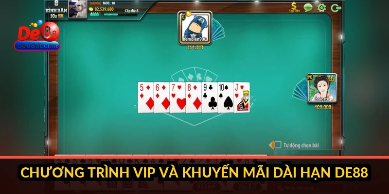 Chương trình VIP và khuyến mãi dài hạn DE88
